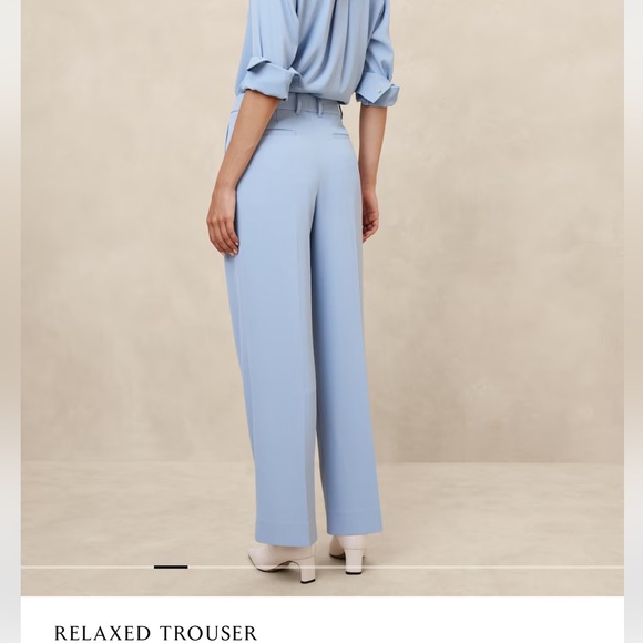 EUC Banana Republic size 00P Black Relaxed Trouser - Picture 2 of 5